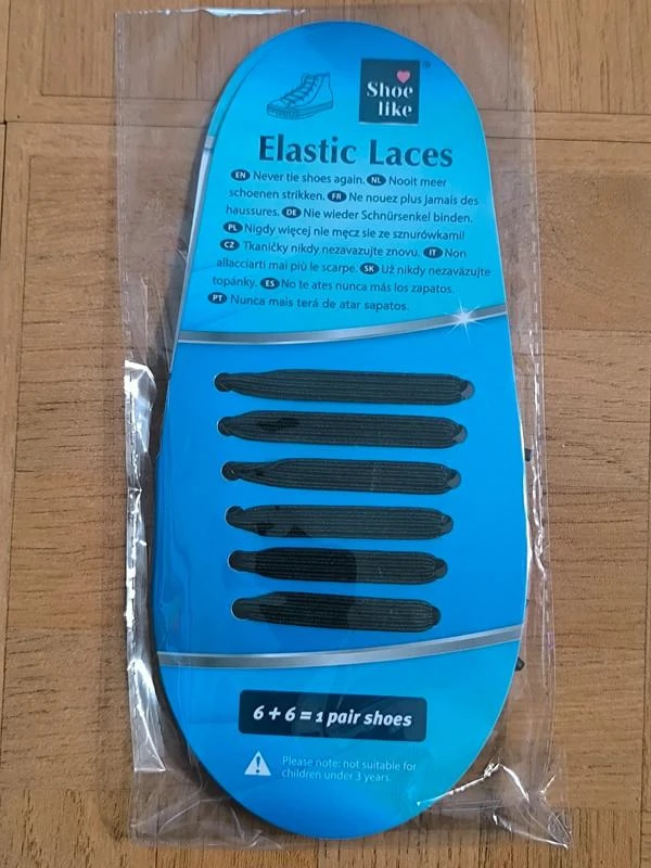 24 Magische elastische veters, zwart en wit, 12 stuks per zakje – photo 4